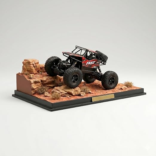 21027 Premium Alloy Rock Crawler - Rechargeable Remote Control Car Toy with Off-Road RC 2WD Monster Truck Gift for Kids Boys and Girls Age 4-12+ (2 colour available)