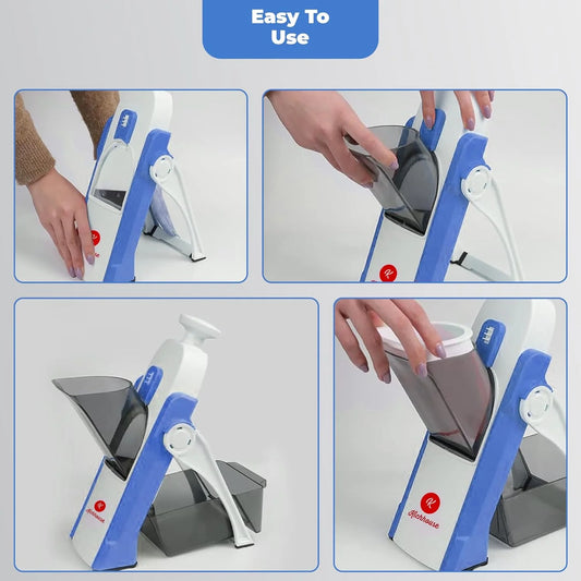 RH-688 Multifunctional Vegetable Slicer Shredder Dicer Chopper with Thickness Adjuster, 30+ Different Cutting Style