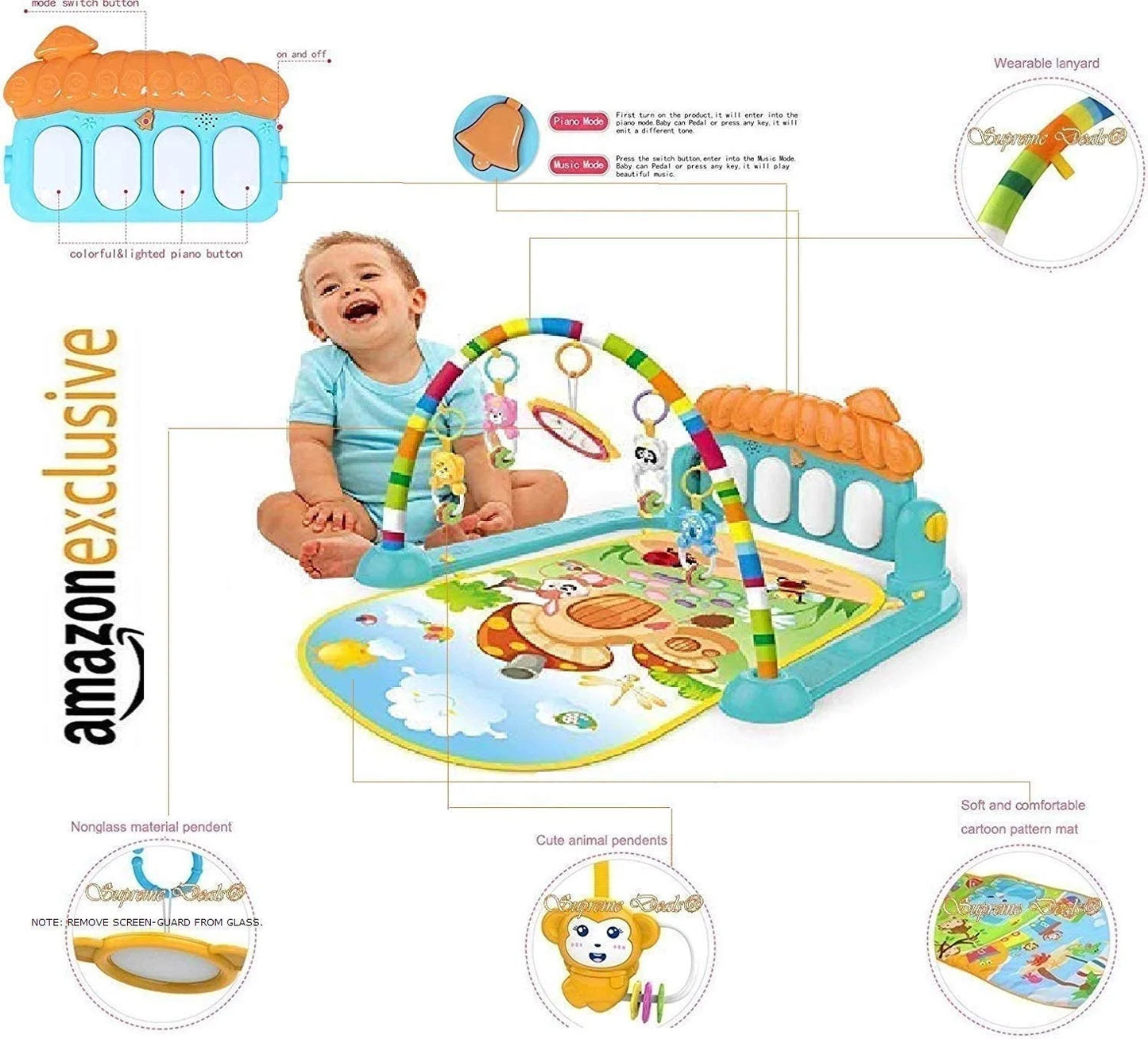 0639 Musical Keyboard Mat Piano Baby Mat