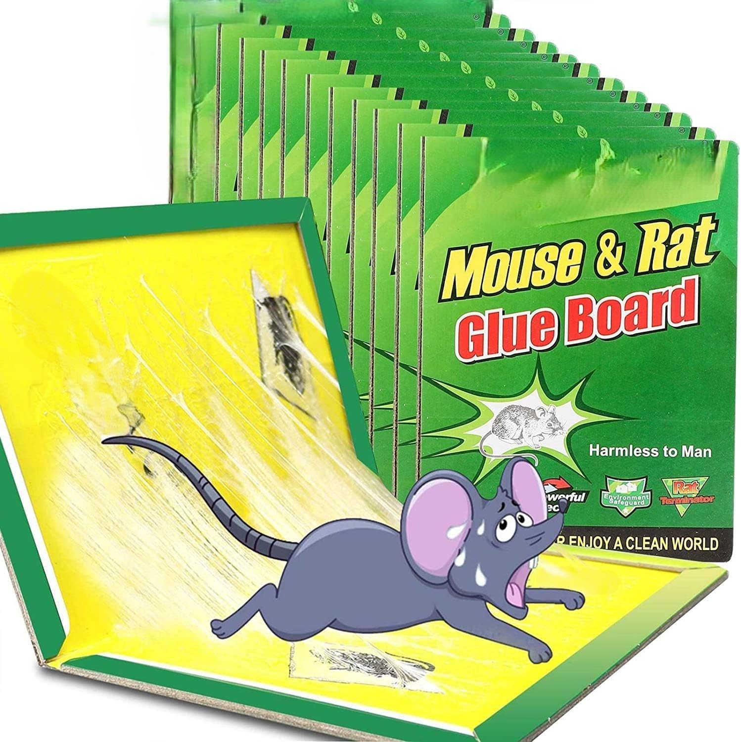 20974 {Pack of 1} Mouse & Rat Glue Trap Board | Strong Adhesive Rat Catcher | Non-Toxic Sticky Trap |