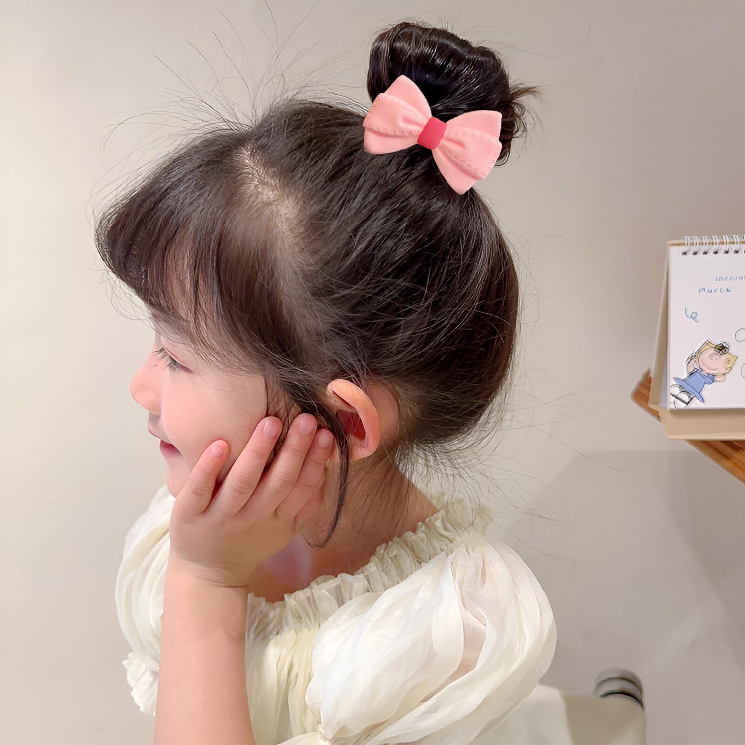 20164 Pack of 5 Hair Tie Rope Set for Girls, Cute Strawberry Bear and Star Dai Bowel Rubber Band Style Hair Accessories (Multicolor)