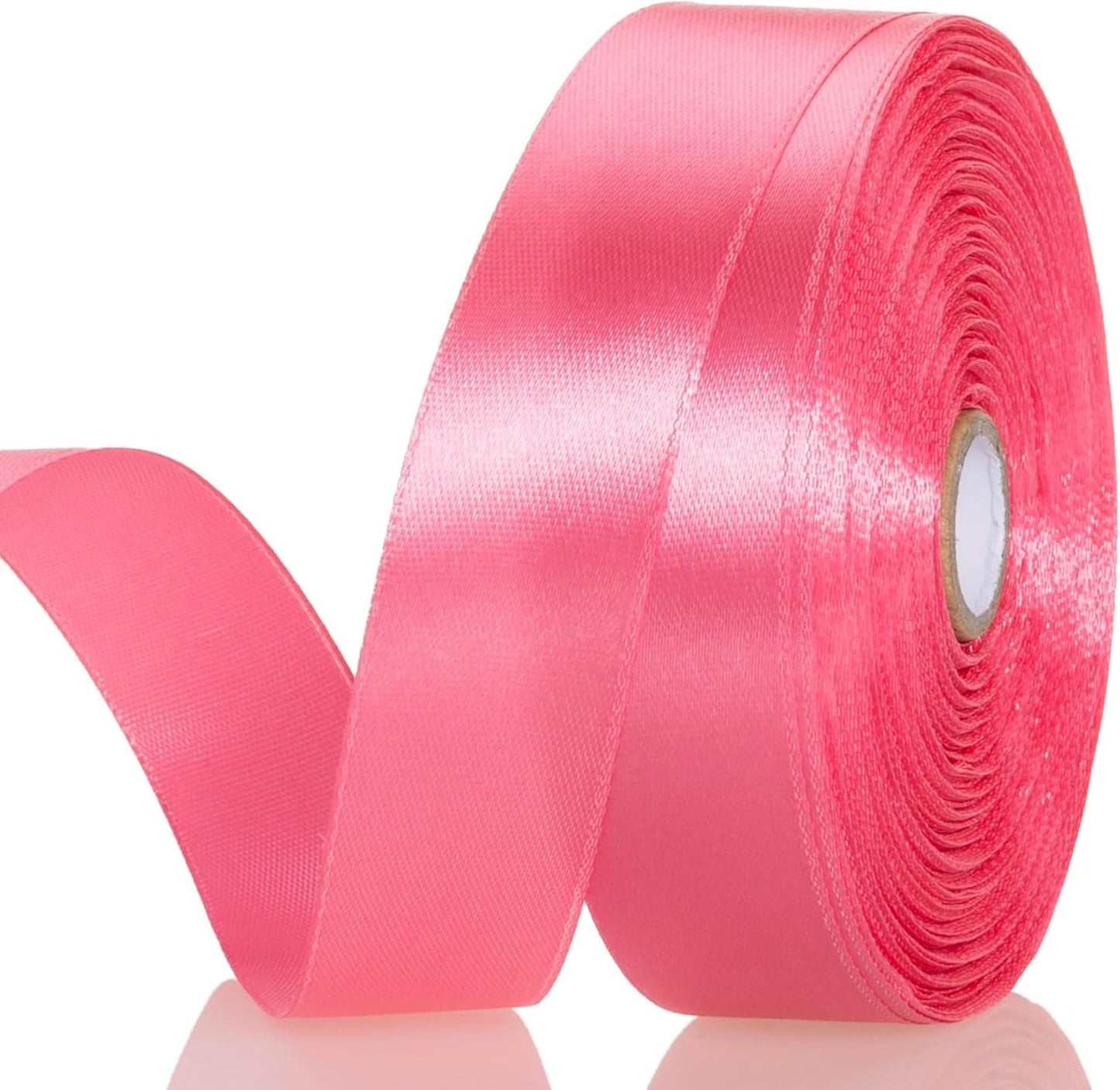 20498 { Pack of 10 } Pcs 1/2 Inch Baby Pink Satin Ribbon 10 Mtr Each Decoration, Gift Wrapping, Multi-Purpose Use