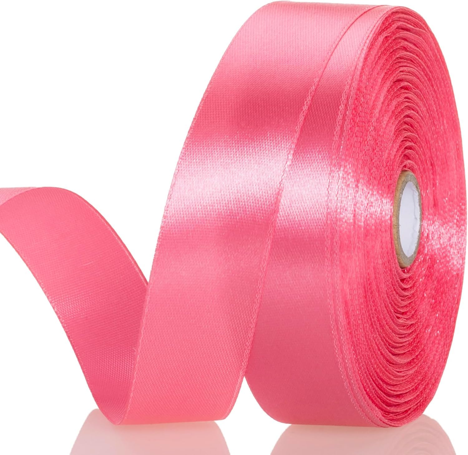 20498 { Pack of 10 } Pcs 1/2 Inch Baby Pink Satin Ribbon 10 Mtr Each Decoration, Gift Wrapping, Multi-Purpose Use