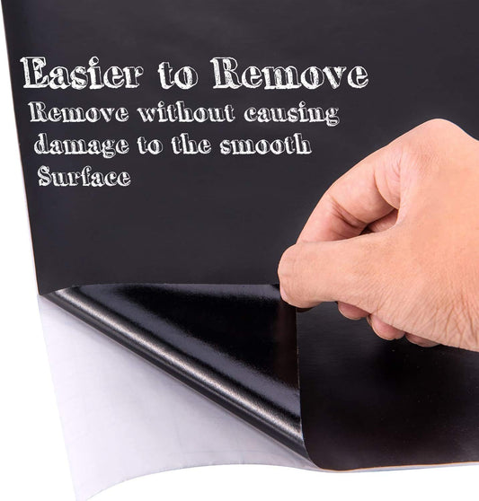 21182 Black Board Vinyl (45x200cm) Wall Sticker Removable Decal Chalkboard with 5 Chalks for Home School Office College Room Kitchen Kids