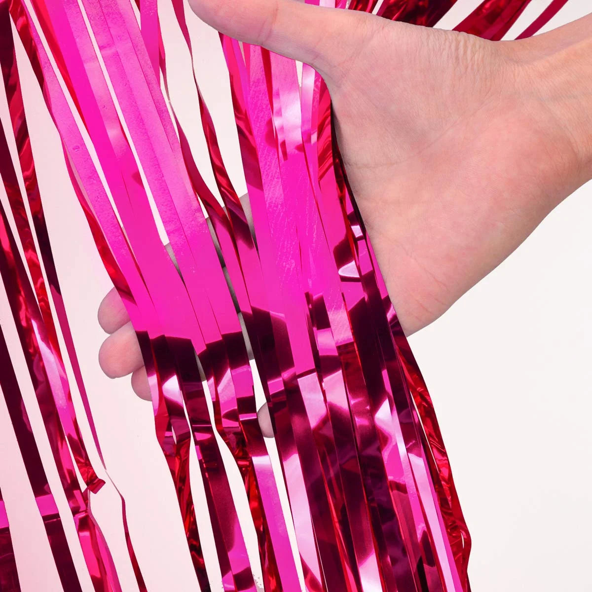 4312 (10 pcs) Pink Foil Fringe Curtain