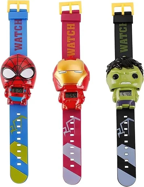7055 Kids face change Cartoon Wrist Watches Toy for Boys