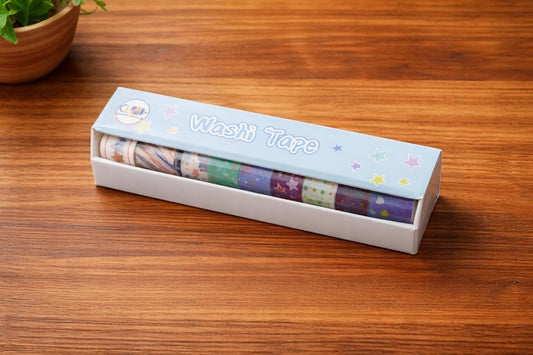 20742 Washi Tape Combo Set (10 Rolls) | Cute Aesthetic Decorative Masking Tape for Journaling, Scrapbooking & DIY Crafts | Floral + Star Designs | 15mm x 2m Each
