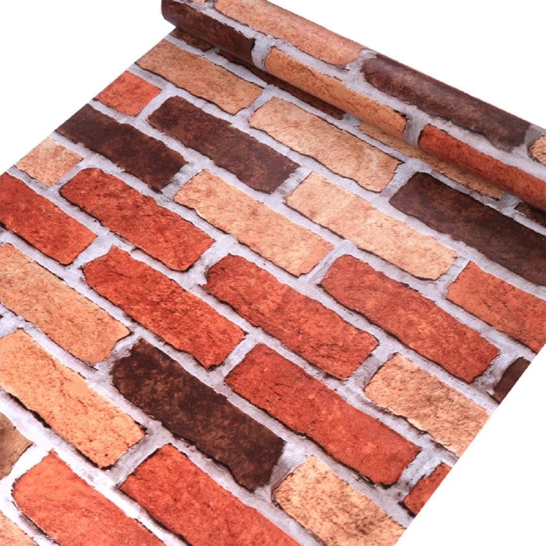 21143 Self-Adhesive Wallpaper 60cm x 200cm – Multicolor Abstract 3D DIY Wallpaper for Living Room, Bedroom, Kitchen & Home Decor (Bricks) Random