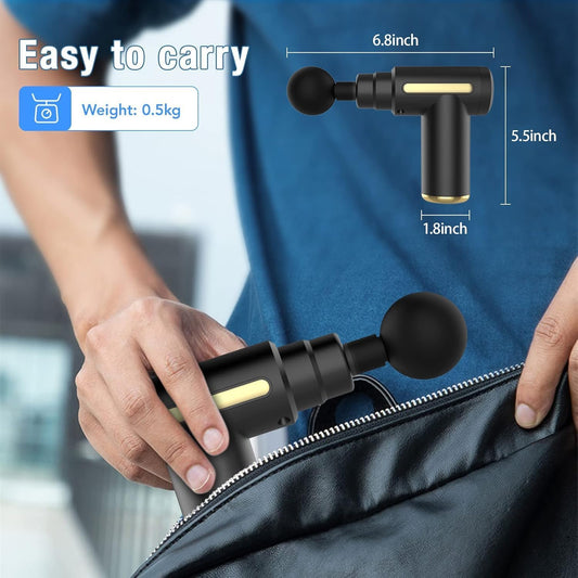 21098 Massage Gun | Body Massager for Pain Relief | Massage Gun for Back Leg & Full Body | 4 Specialized Heads For Full Body Pain Relief