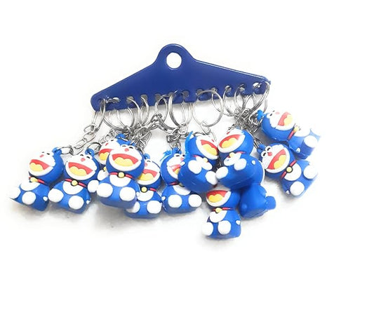 20881 {Pack of 12 } Doramon Cartoon Key Chain Set For Kids Boys Girls Keychain Birthday Return Gifts