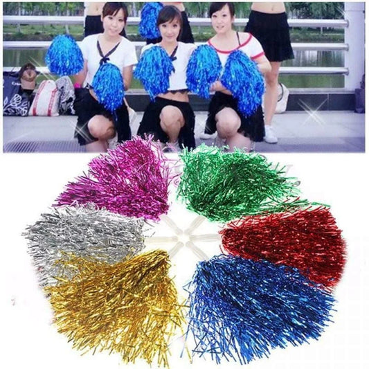 1-8009 (10 pcs ) Handheld Plastic Pom Poms for Party Dance Sports Team