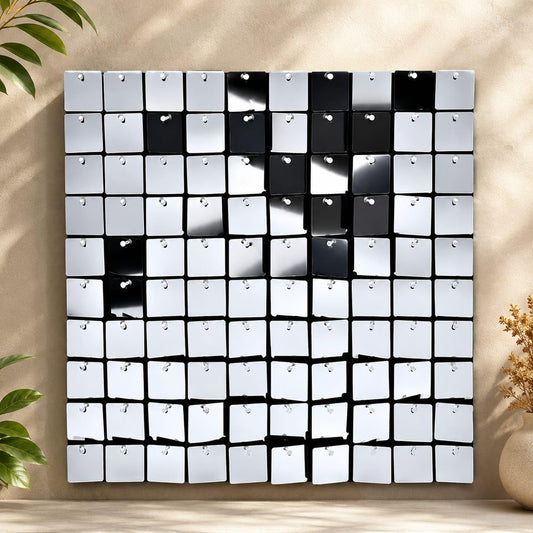 21087 Decoration Silver Shimmer Wall Panel Backdrop Decorations for Birthday Parties, Anniversary, Wedding, Marriage Party Dcor