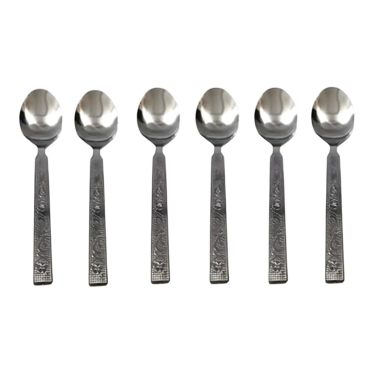 21236 Tablespoon Set of 12 | 15 GMS Each Spoon | 16 cms Long | Traditional Handcrafted Dining Iron Spoons | Dining, Cooking & Serving | Ideal for Everyday Use.