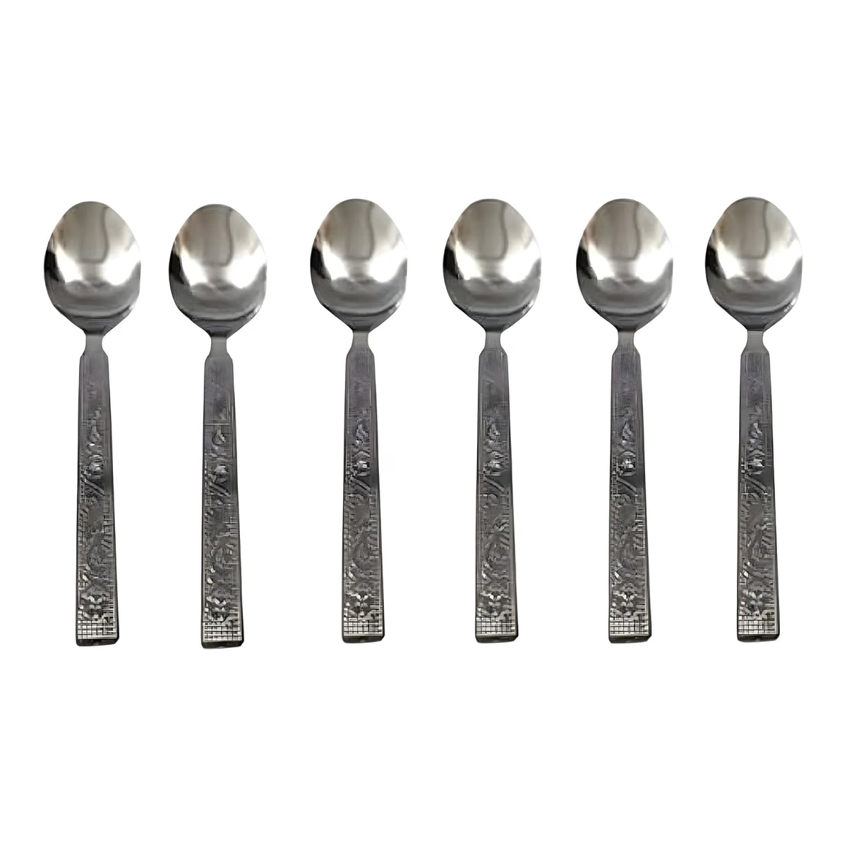 21236 Tablespoon Set of 12 | 15 GMS Each Spoon | 16 cms Long | Traditional Handcrafted Dining Iron Spoons | Dining, Cooking & Serving | Ideal for Everyday Use.