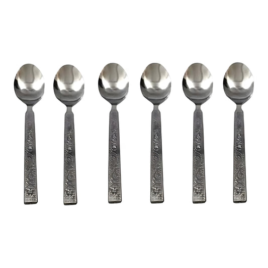 21236 Tablespoon Set of 12 | 15 GMS Each Spoon | 16 cms Long | Traditional Handcrafted Dining Iron Spoons | Dining, Cooking & Serving | Ideal for Everyday Use.