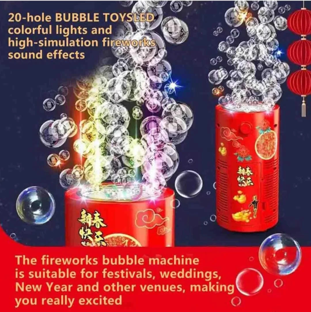 10034 Party Bubble Machine,Portable Bubble Machine Electric Bubble Maker Toy with Light & Music