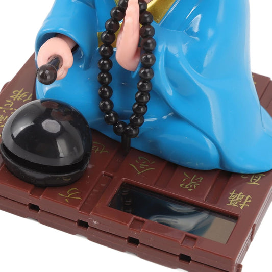20594 Little Monk Figurine, Solar Chinese Little Buddha Monk Statue, Bring Good Fortune Decoration Ornament, Funny Car Shaking Head Toy