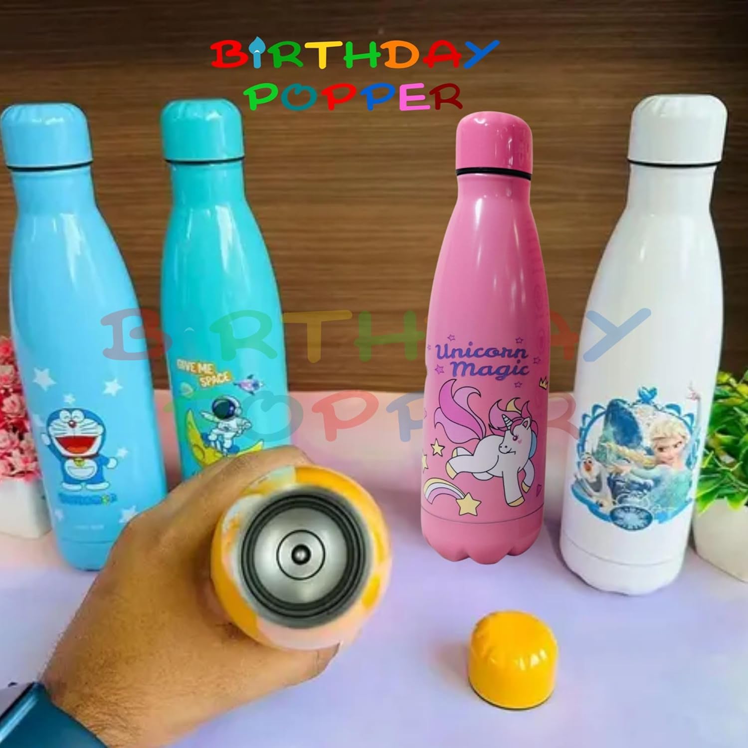 PX-750D Water Bottles 750 ml | Girls and Boys Theme | as Birthday Return Gifts for Kids | Stainless Steel Bottles for School