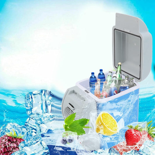 20585 Mini Refrigerator Compact and portable, with 7.5 liters capacity, food grade, with low noise and thick inner lining, suitable for use in the car.