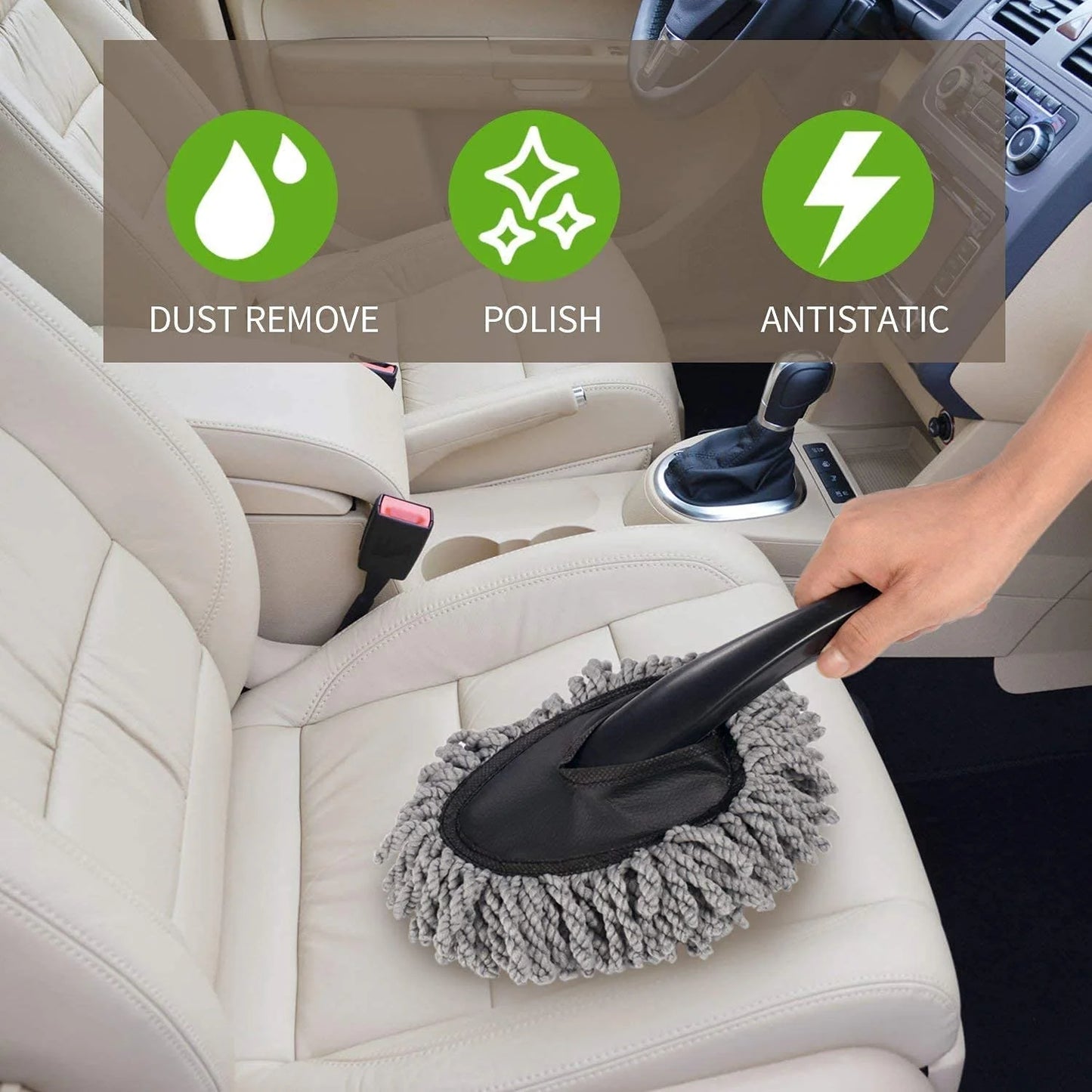 010341 Super Soft Microfiber Car Dash Duster Brush for Car Cleaning Home Kitchen Computer Cleaning Brush Dusting Tool