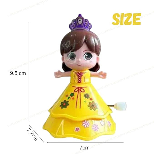 21025 Little Princess Wind-Up Spinning Doll Set, Educational Baby Toy with 4 Colourful Dolls, 6+ Months (Multicolour)