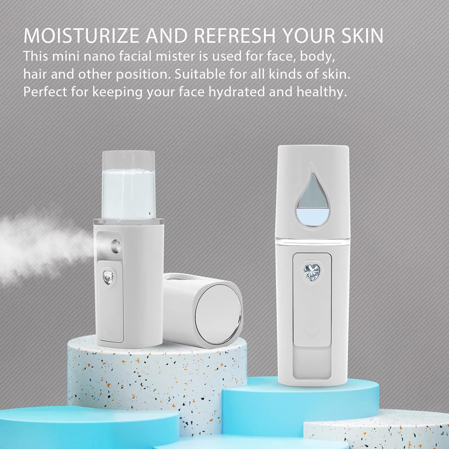 20483 Nano Facial Mister Portable Mini Face Mist Handy Sprayer Automatic Eyelash Extensions Cool Facial Steamer