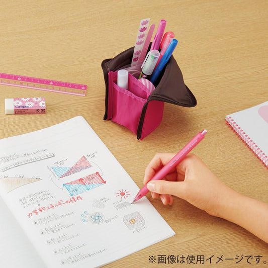 20591 Pencil Case Pouch, Neo Critz Standing Pen Pouch Bag, Foldable Stand up Pencil Holder {Multicolor}