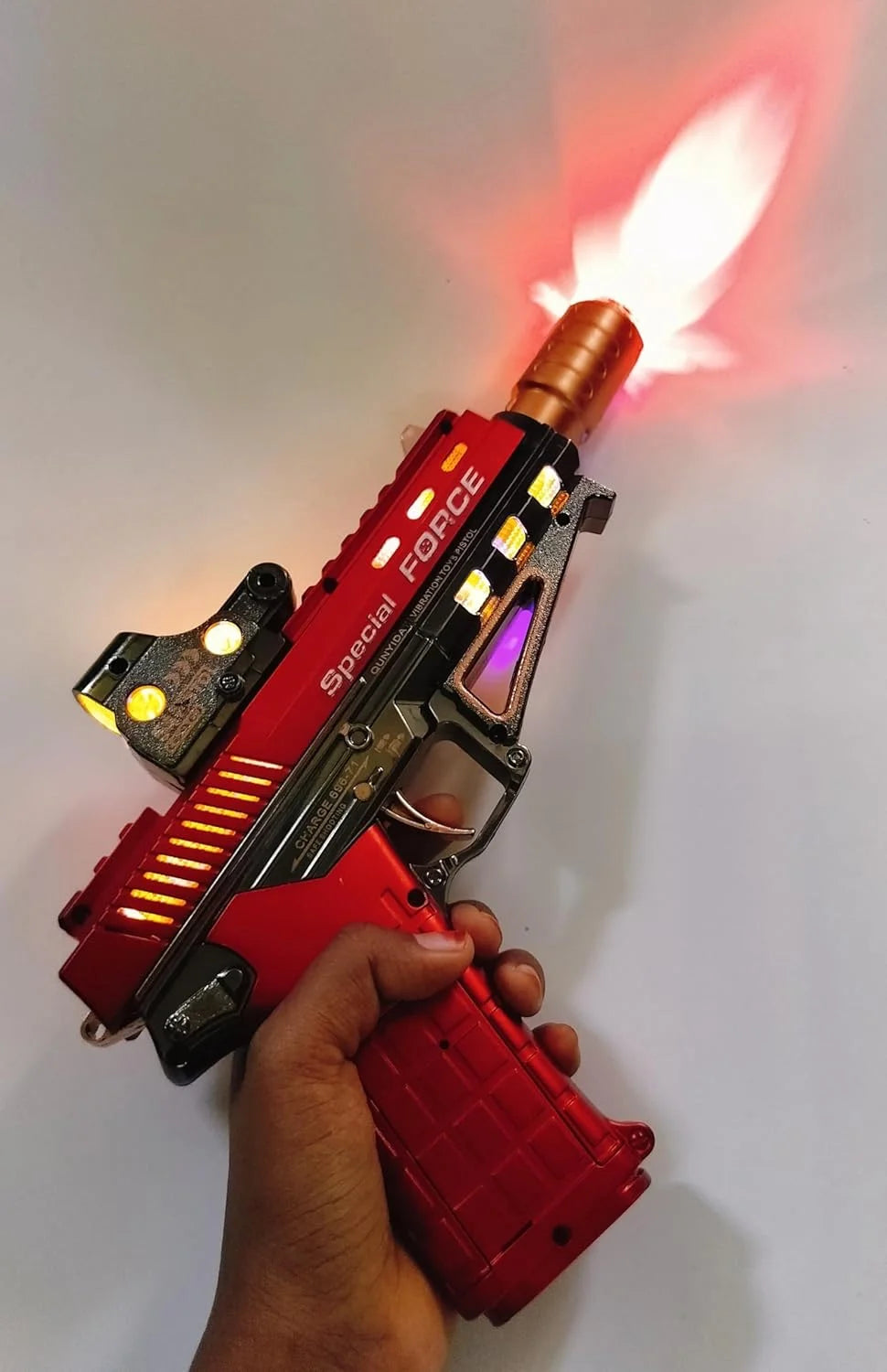 696-71 Special Force Toy Gun for Kids – Flashing Lights, Vibration Sound, Battery Operated Pistol Smoke Toy – Attractive Colors – Water Smoke Toy Gun