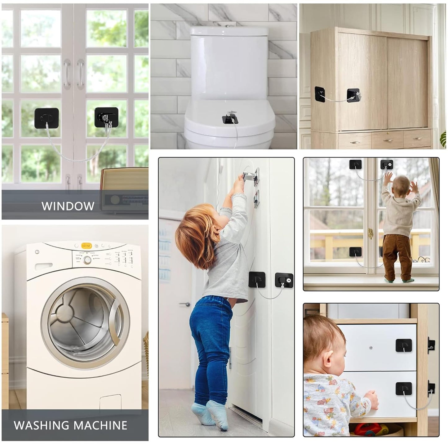 10817 Refrigerator Lock Freezer Door Lock Cabinet Lock (Black)