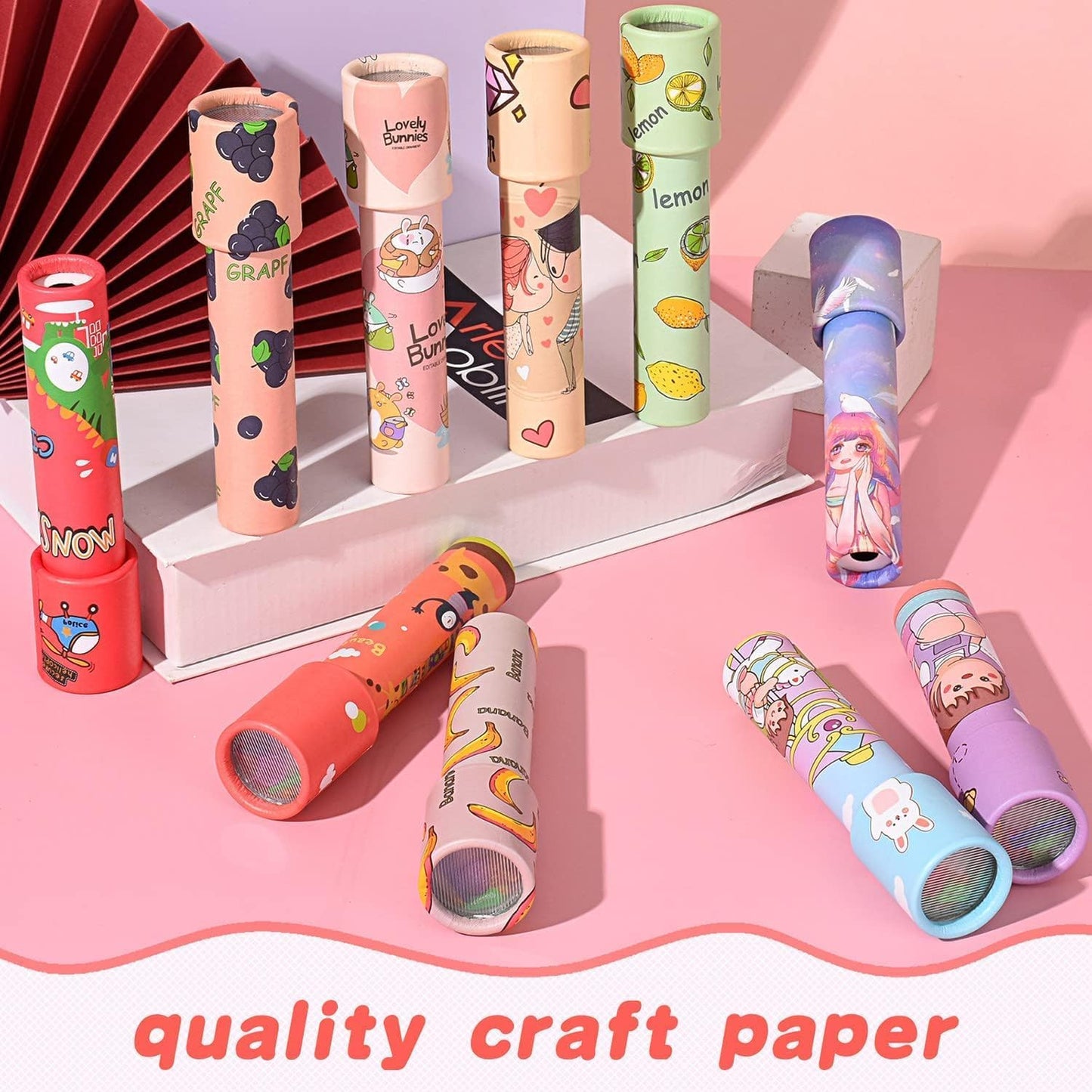 20607 Magic Kaleidoscopes Toy for Kids Adults 3D Mirror Lens Kaleidoscope Party Favors Stretchable & Rotated Long Classic Kaleidoscope Educational Science Developmental Toy