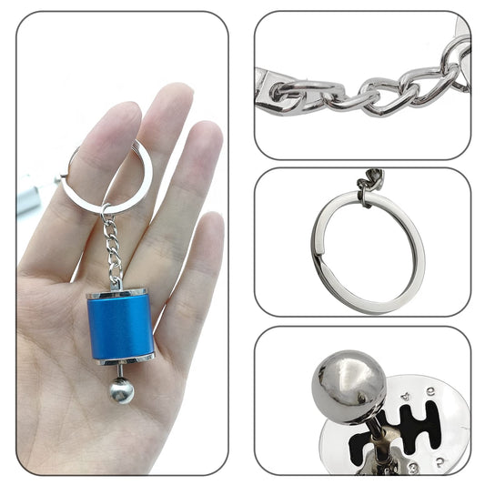 21191 Osilly Gearbox Keychain, Six Speed Manual Transmission Stick Shift Keyring, Auto Part Creative Fidget Toy