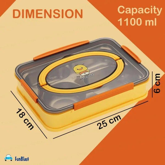 10654 Stainless Steel Lunch Box for Kids, Tiffin Box, Tiffin Box with Spoon, Lunch Boxes for Kids, Lunch Boxes for Office