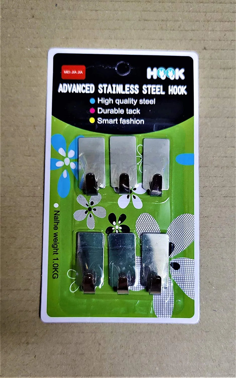 333 Stainless Steel 6 Pieces Hooks