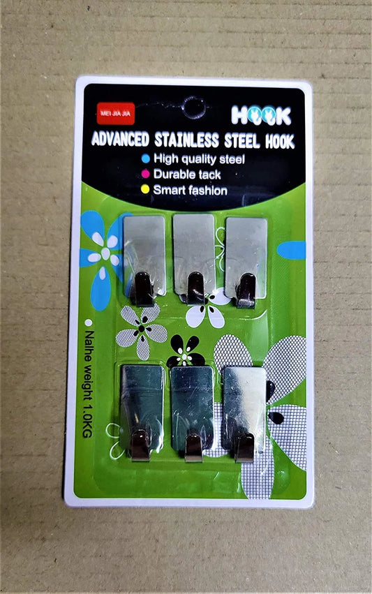 333 Stainless Steel 6 Pieces Hooks
