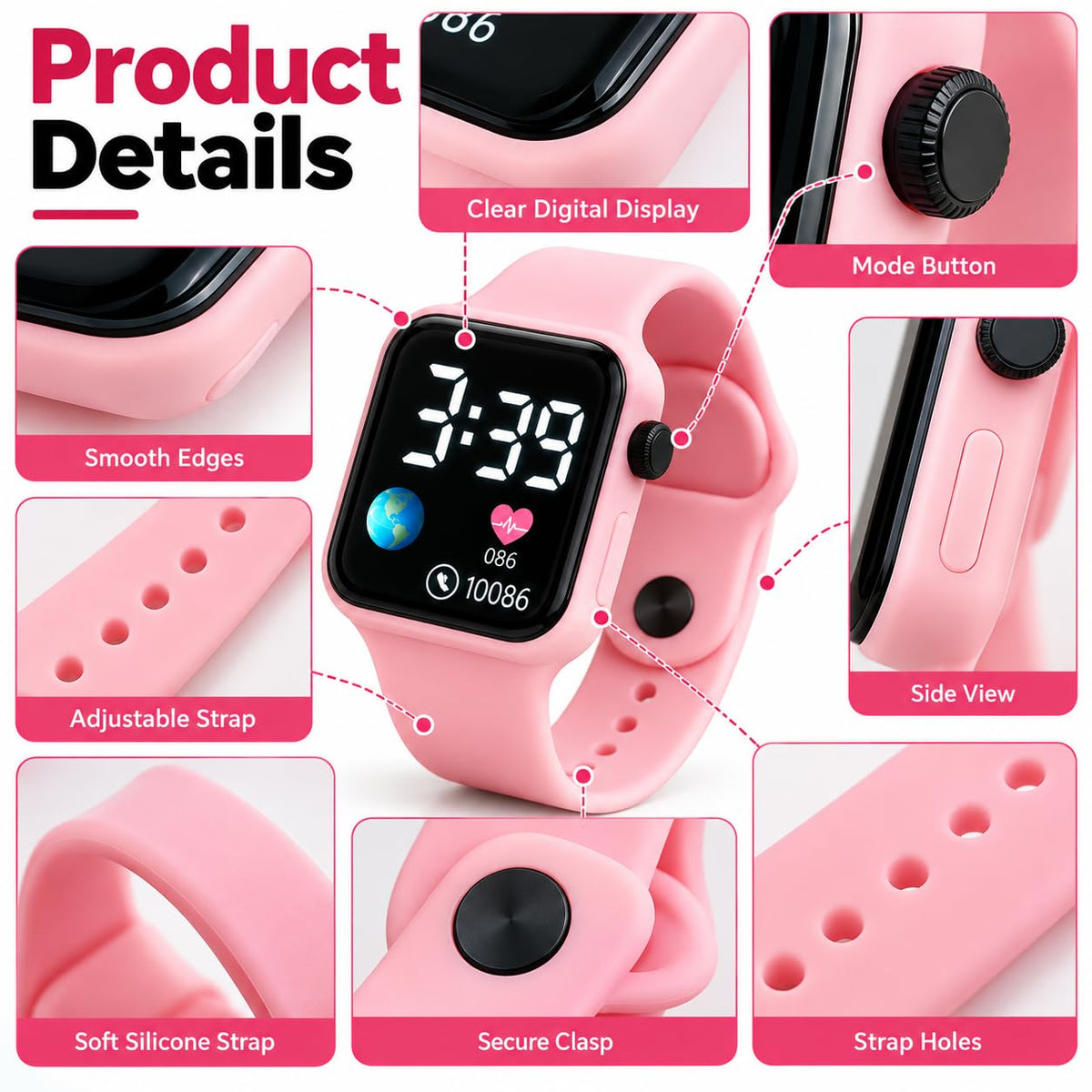 21320 Matrix Junior Luminous LED Display Digital Watch | Water Proof | Silicone Strap | for Boy & Girls (Teal)