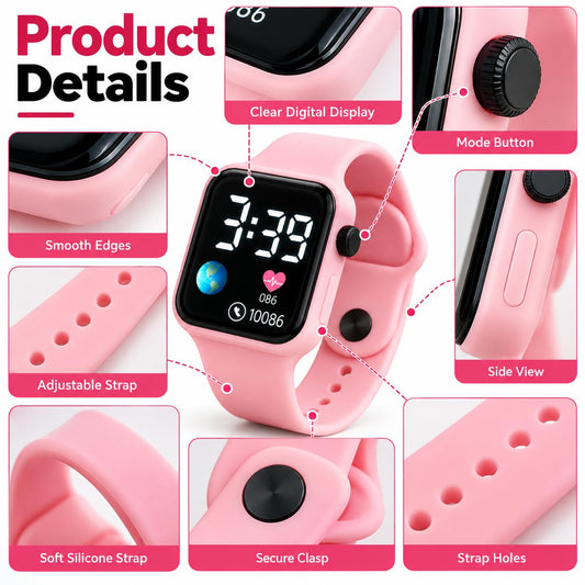 21320 Matrix Junior Luminous LED Display Digital Watch | Water Proof | Silicone Strap | for Boy & Girls (Teal)