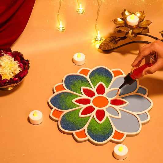 5063 Reusable Wooden Base 12″ inch Rangoli Template mat