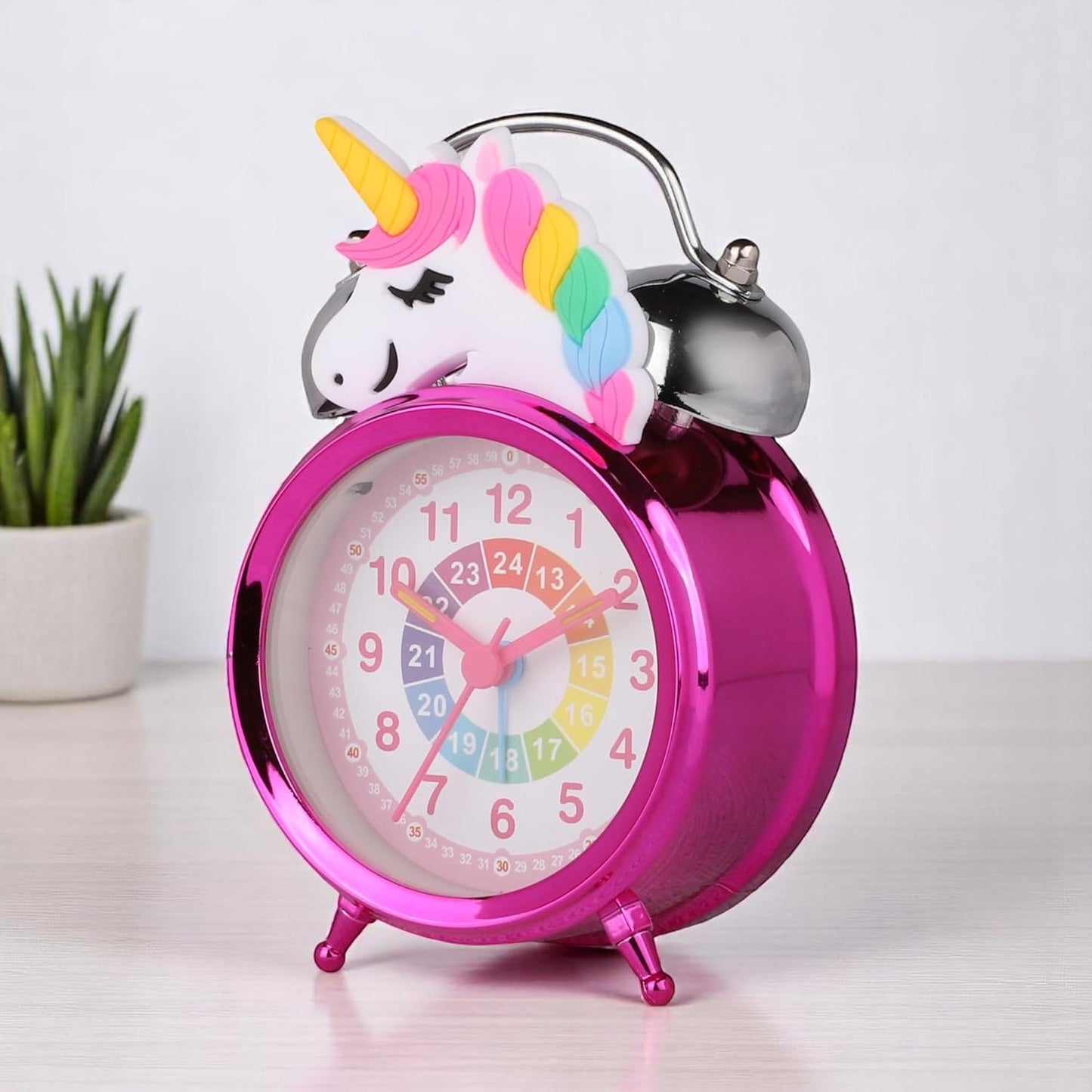 2371 Twin Bell Analog Table Alarm Clock with Backlight for Heavy Sleepers Alarm Clock for Students Funny Cute Cartoon  Shape Alarm Clock for Girls Kids Boys