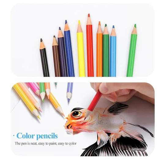 20475   53Pcs Astronaut Print Children Deluxe Art Drawing Set Art and Craftmini Suitcase, Drawing and Painting Set Best for Birthday Gift for Boys Girls Children