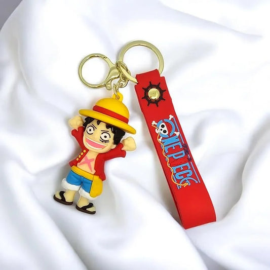 20021 Pirate King Keychain – Iconic Straw Hat Figure with Red Strap