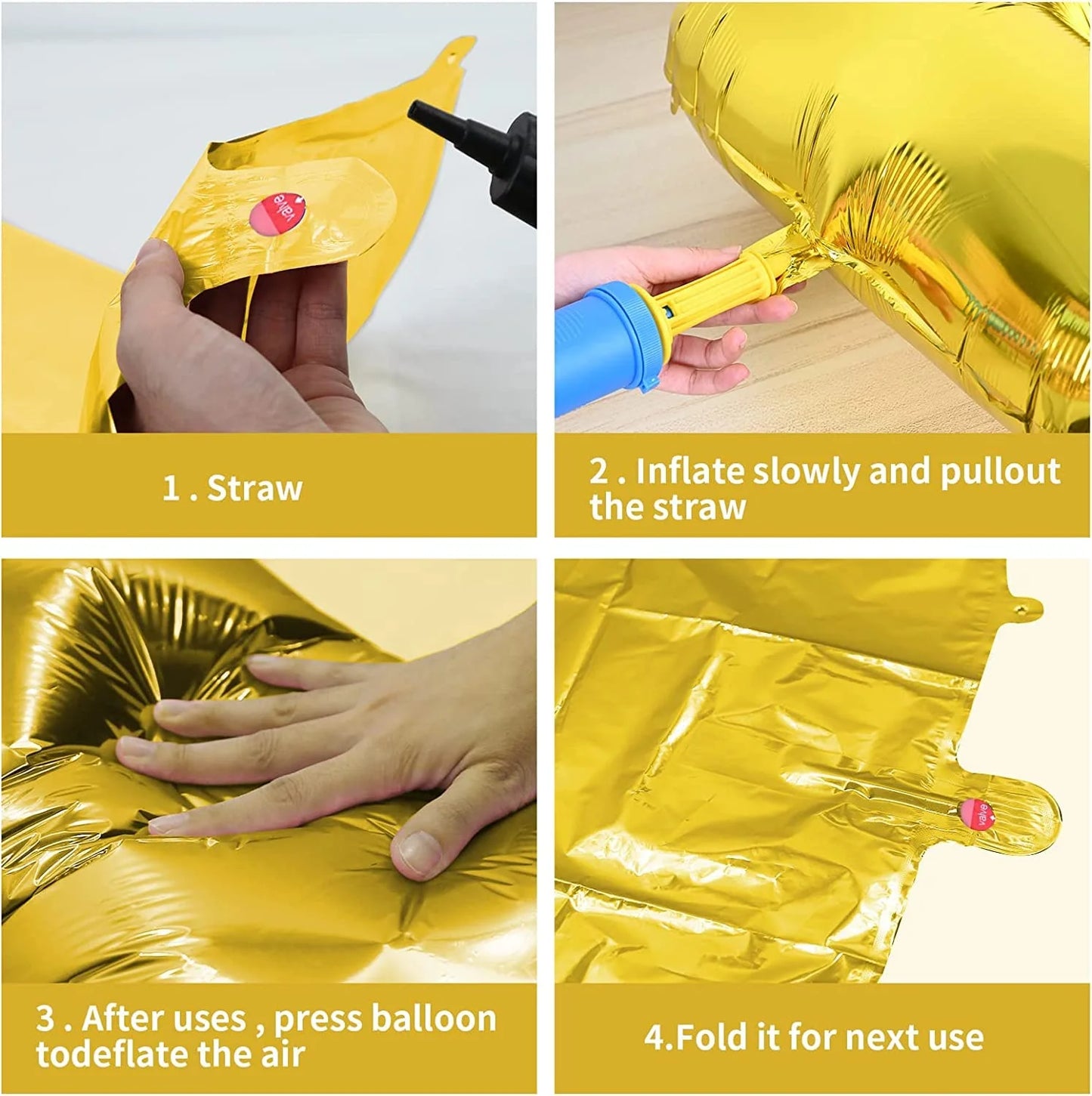 9048 ( 10 pcs) Number 9 Foil Golden Balloon