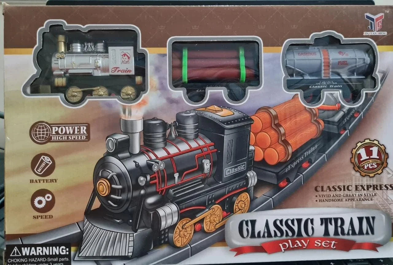 233A-2 Toy Train Set Battery Operated, Sound, And Lights