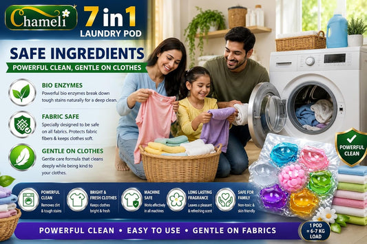 21070 30 PODS  Dissolvable Magic Laundry Pods | Tough Stain Fighter for Top & Front Load Machines | Floral Aroma | Eco-Friendly | 1 Pod = 1 Wash for 5–7 kg Loads (30)