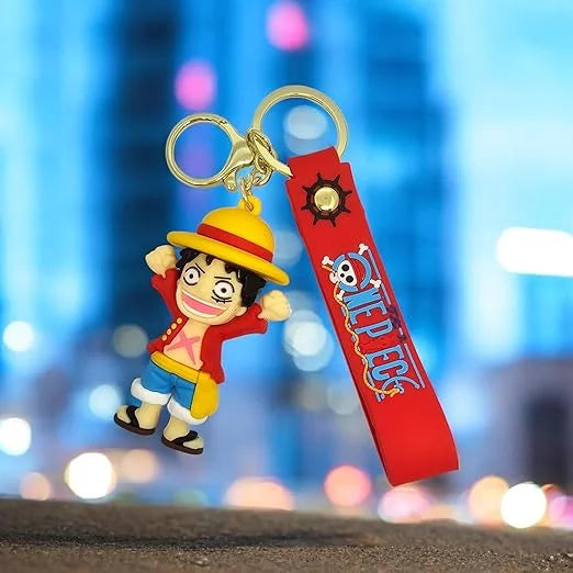20021 Pirate King Keychain – Iconic Straw Hat Figure with Red Strap