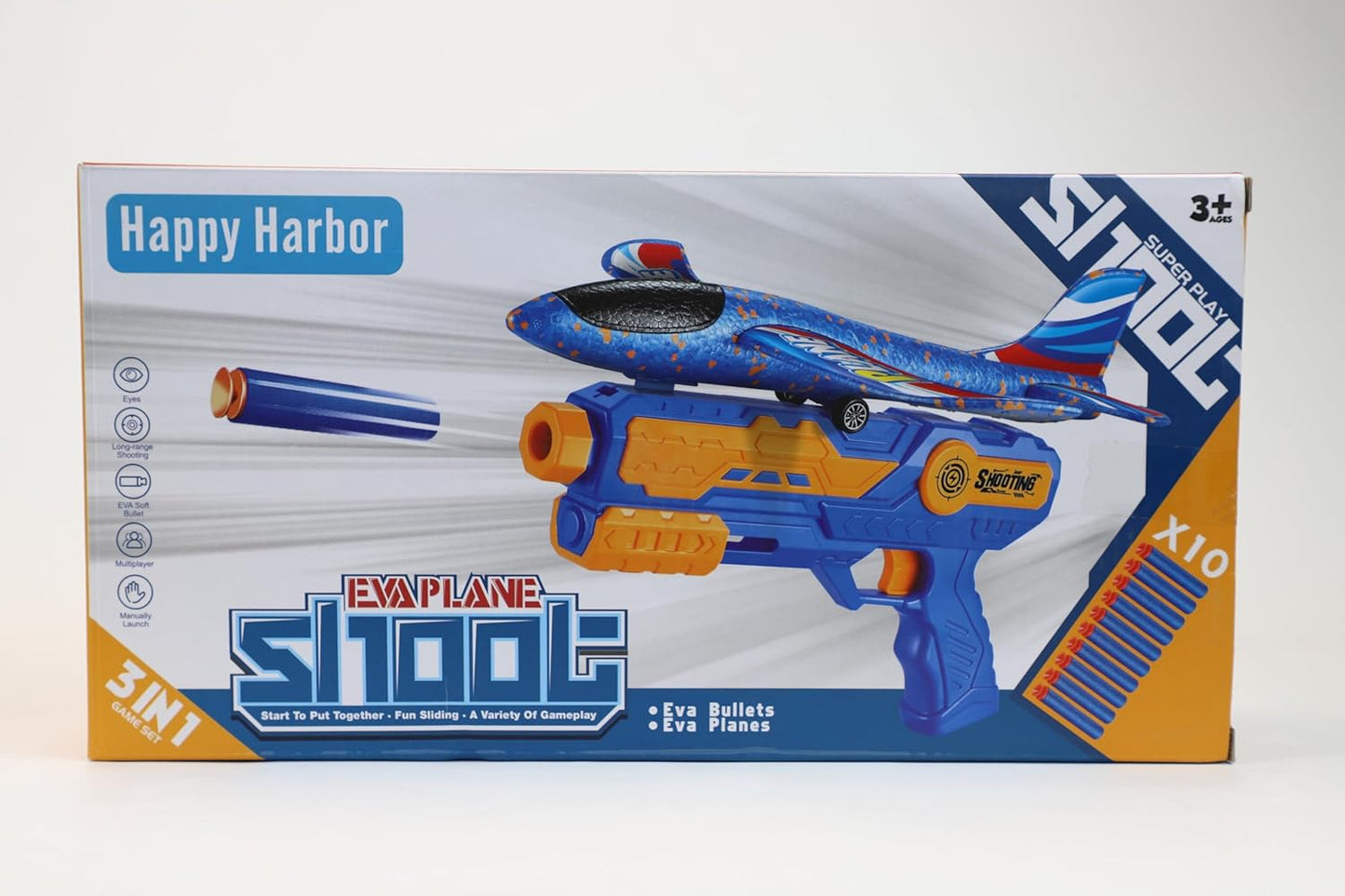 188301 Airplane Toy Children, Toys Polystyrene Plane Launcher for Children, Christmas Gift Plane Toy, Outdoor Gifts for Boys and Girls 3-10 Years