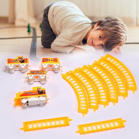 CR2210 Toy Train Set | Classic Mini Railway with Tracks, Lights & Sound | Educational Electric Train Toy for Boys & Girls