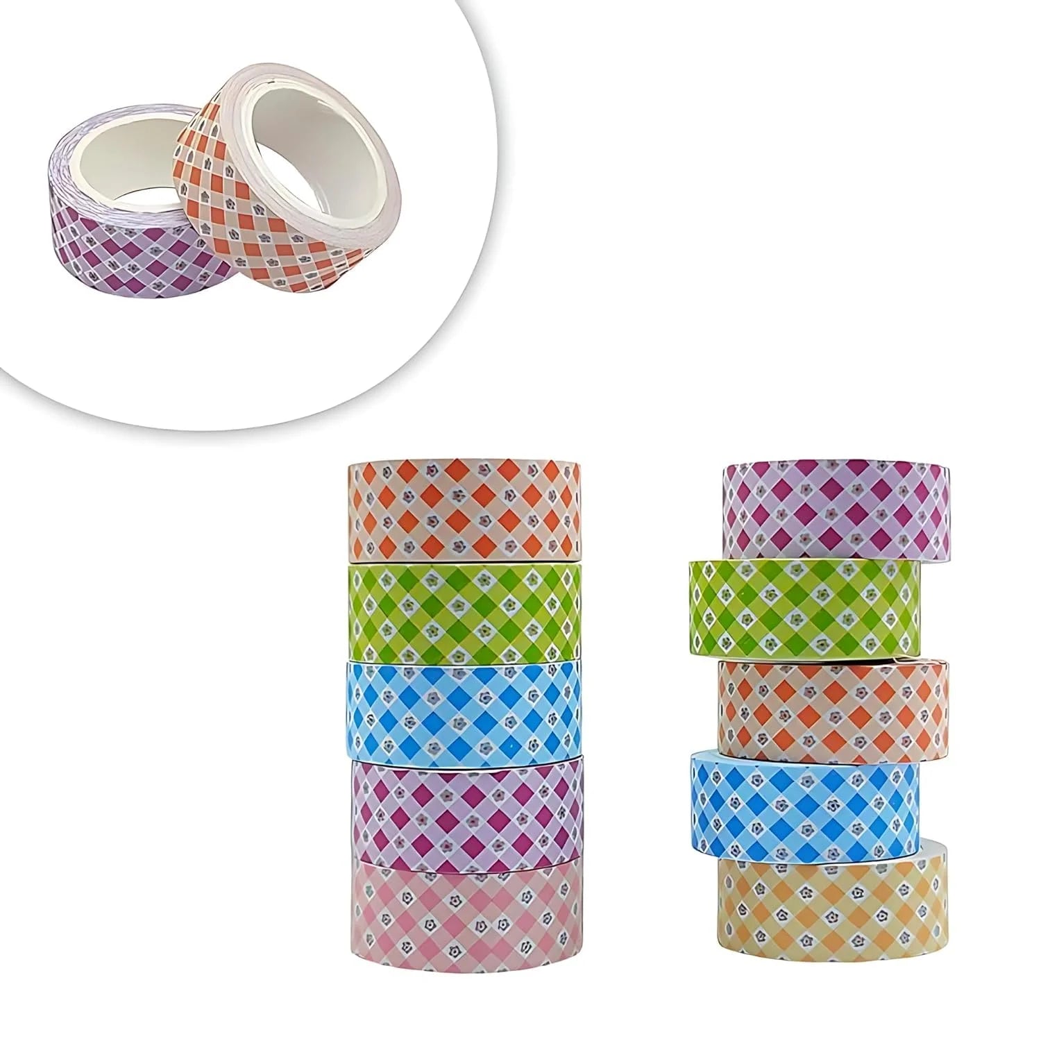 11310 {10 Pcs} Paper Tape Rolls for Decorative Gift Peking {Multicolor}