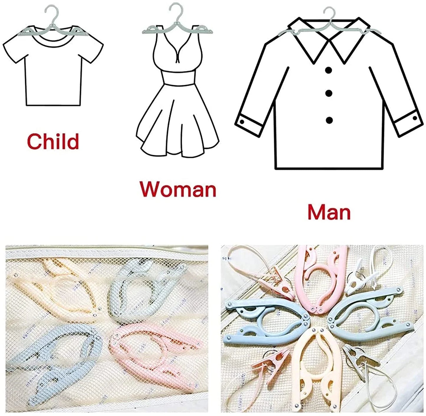 10115 (12pcs) Folding Clothes Hangers