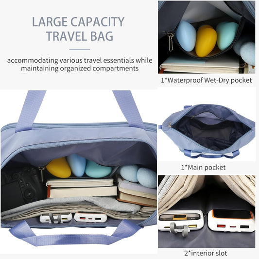 20311 Rolling Duffle With Wheels, Expandable Foldable for Travel, Luggage Carry on With Handle, Large Weekend Bag (Multicolor)