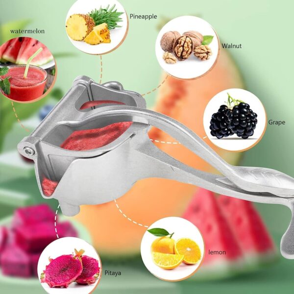 10388 Aluminum Hand Press Juicer Manual Citrus & Fruit Juicer for Kitchen Use Sturdy Metal Juicer for Home, Kitchen & Bar Easy-to Use Manual Machine (Silver)